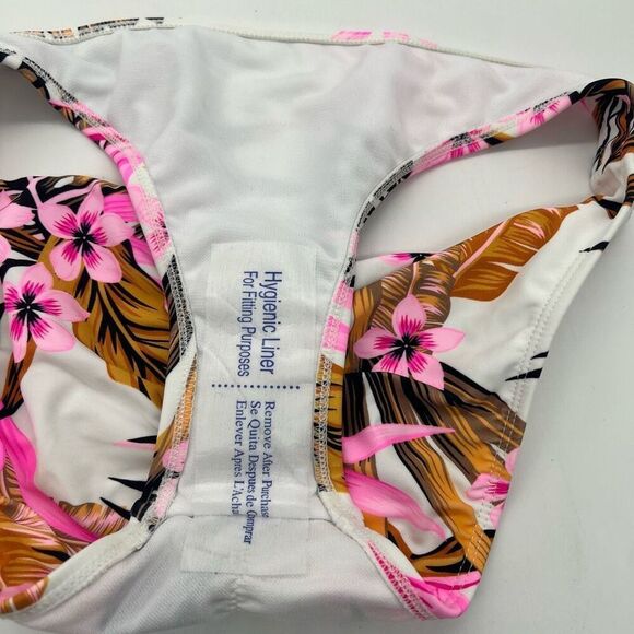 Salt + Cove Women's Tropic Time Printed Cinch-Back Bikini Bottoms Size Medium - Picture 16 of 16
